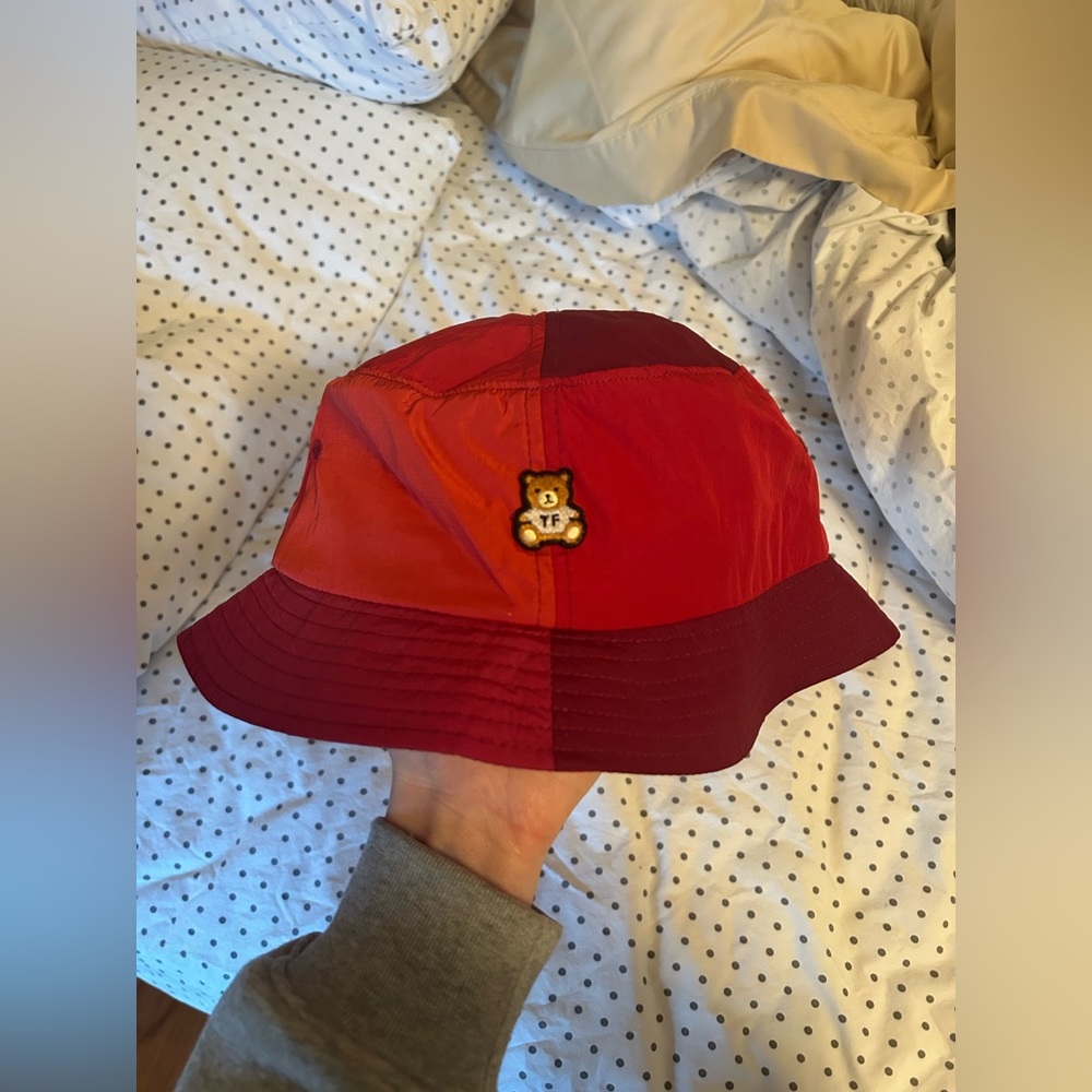 Teddyfresh Red Color Block Bucket Hat - image 2